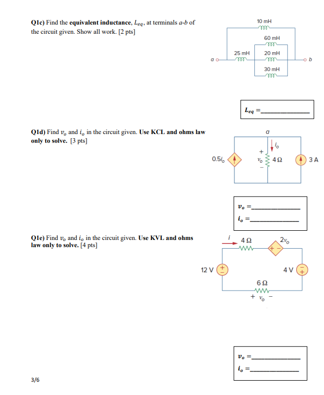 Solved This is circuit analysis. Will give thumbs up only if | Chegg.com