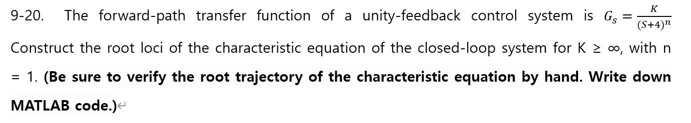 Solved 9-20. The Forward-path Transfer Function Of A | Chegg.com