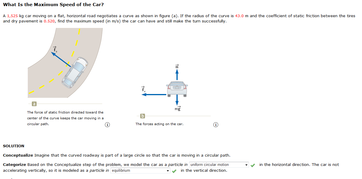 Solved What Is the Maximum Speed of the Car? A 1,525 kg car