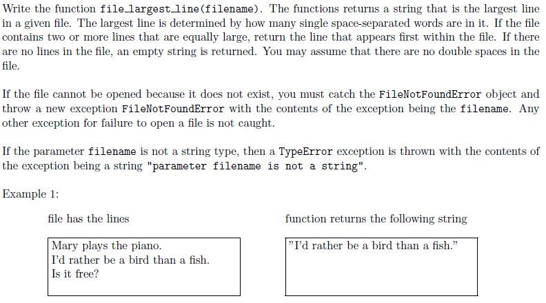 Solved Write a Python 3 function,specific | Chegg.com