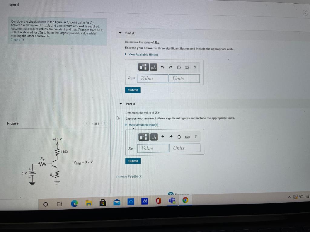 Solved Item 4 Consider the circuit shown in the figure. A | Chegg.com