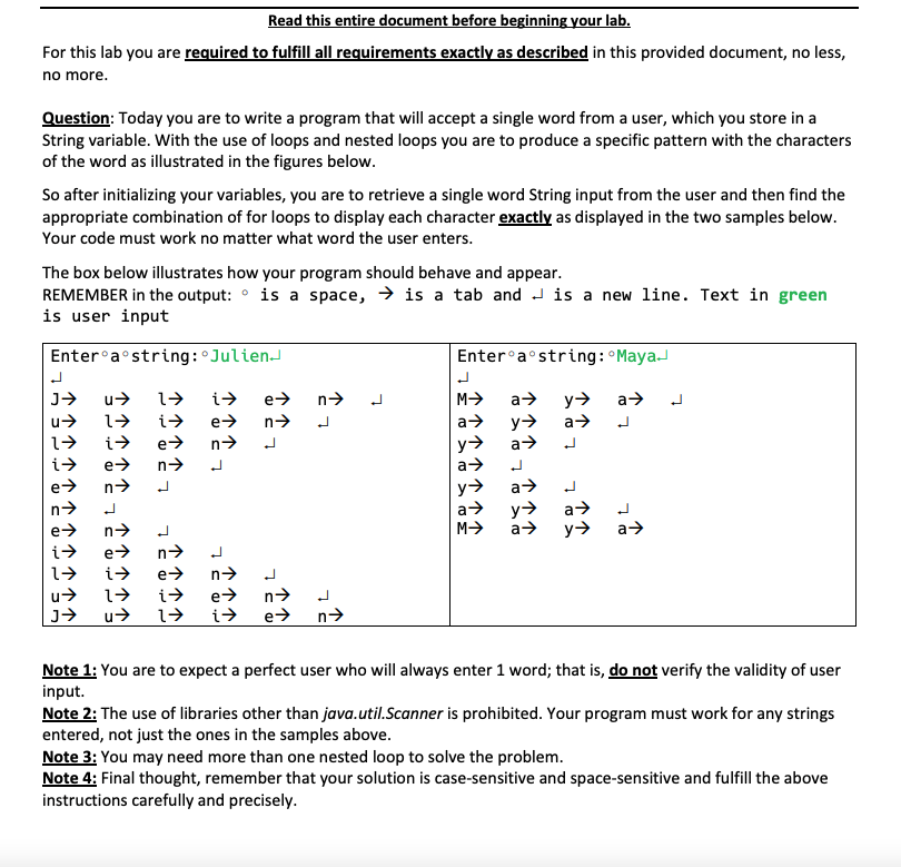 Solved write a JAVA program that will accept a single word | Chegg.com