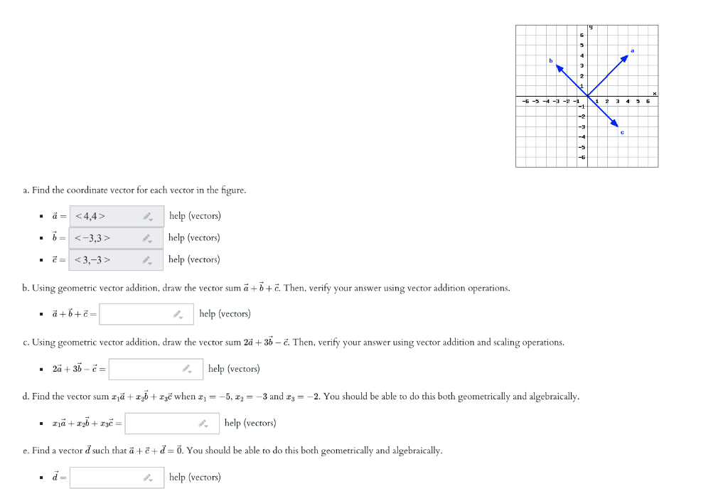 Solved B -6-5-4-3-2-1 1 2 3 4 5 6 - - C -6 A. Find The | Chegg.com