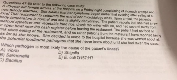 Solved Questions 47-50 refer to the following case study: A | Chegg.com