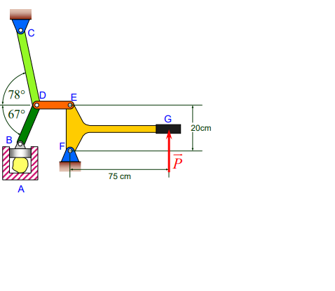 Solved Static 1 A System Of Levers And Bars Connected | Chegg.com