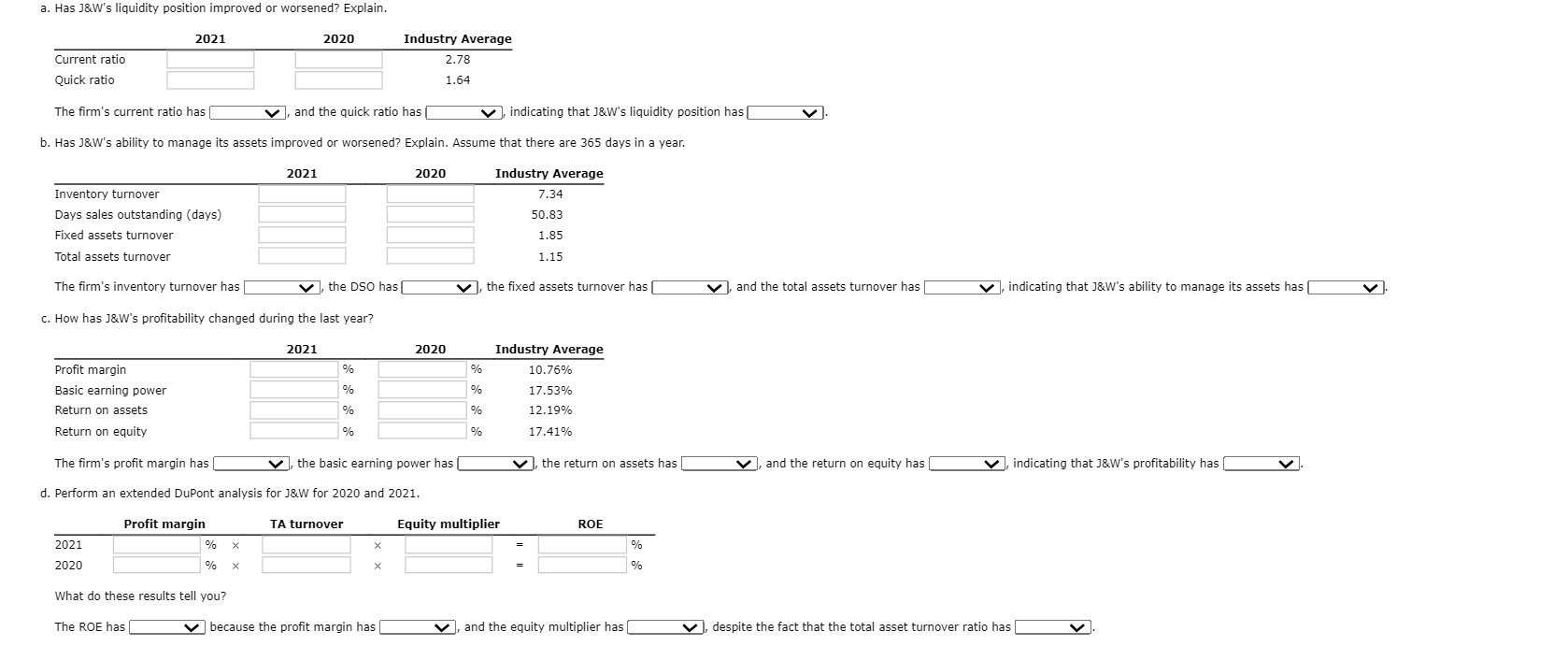 Joshua \& White Technology: Income Statements for | Chegg.com
