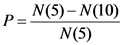 P=2
_N(5) - N(10)
N(5)
