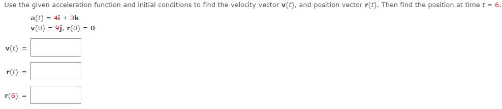 Solved Use the given acceleration function and initial | Chegg.com