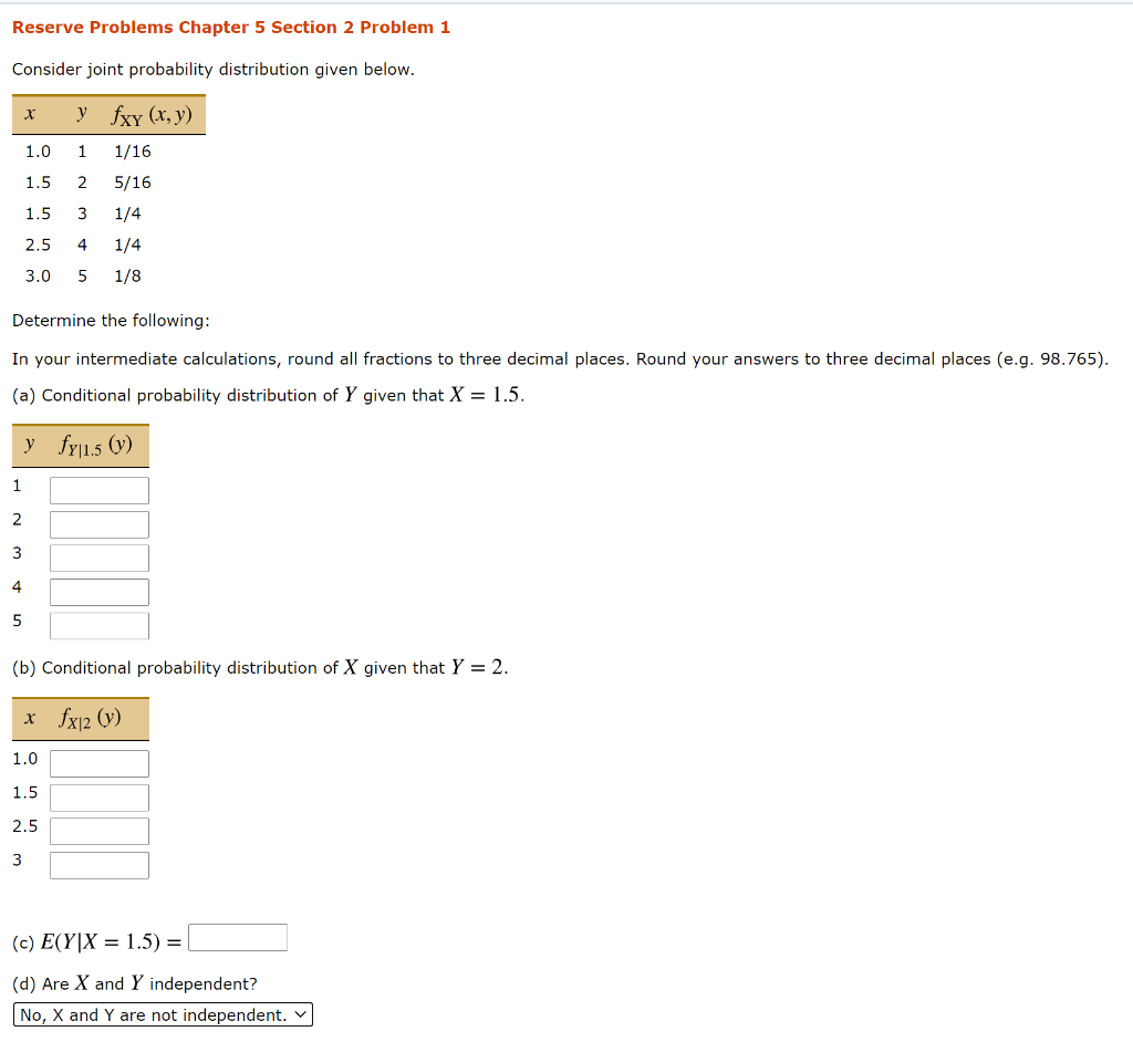 Solved Reserve Problems Chapter 5 Section 2 Problem 1