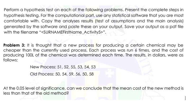 Solved Perform a hypothesis test on each of the following | Chegg.com