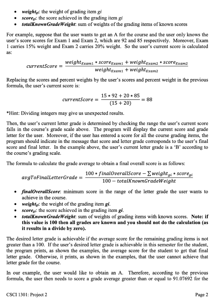 Grading Scale, CSCI 5828 — Spring 2010