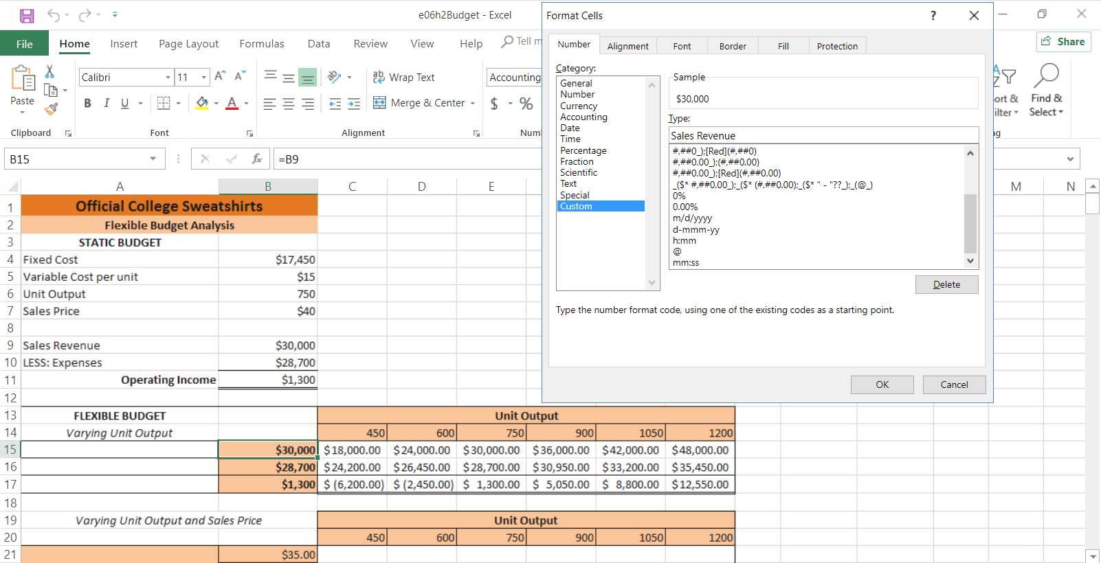 apply-a-custom-number-format-to-cell-b15-to-display-chegg