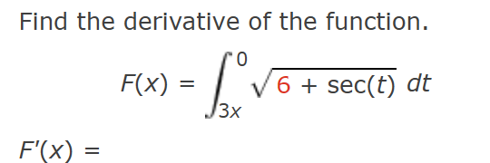 Solved Find the derivative of the | Chegg.com