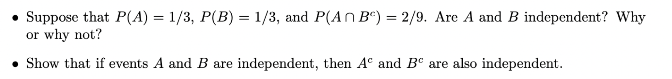 Solved = = = • Suppose That P(A) = 1/3, P(B) = 1/3, And P(An | Chegg.com