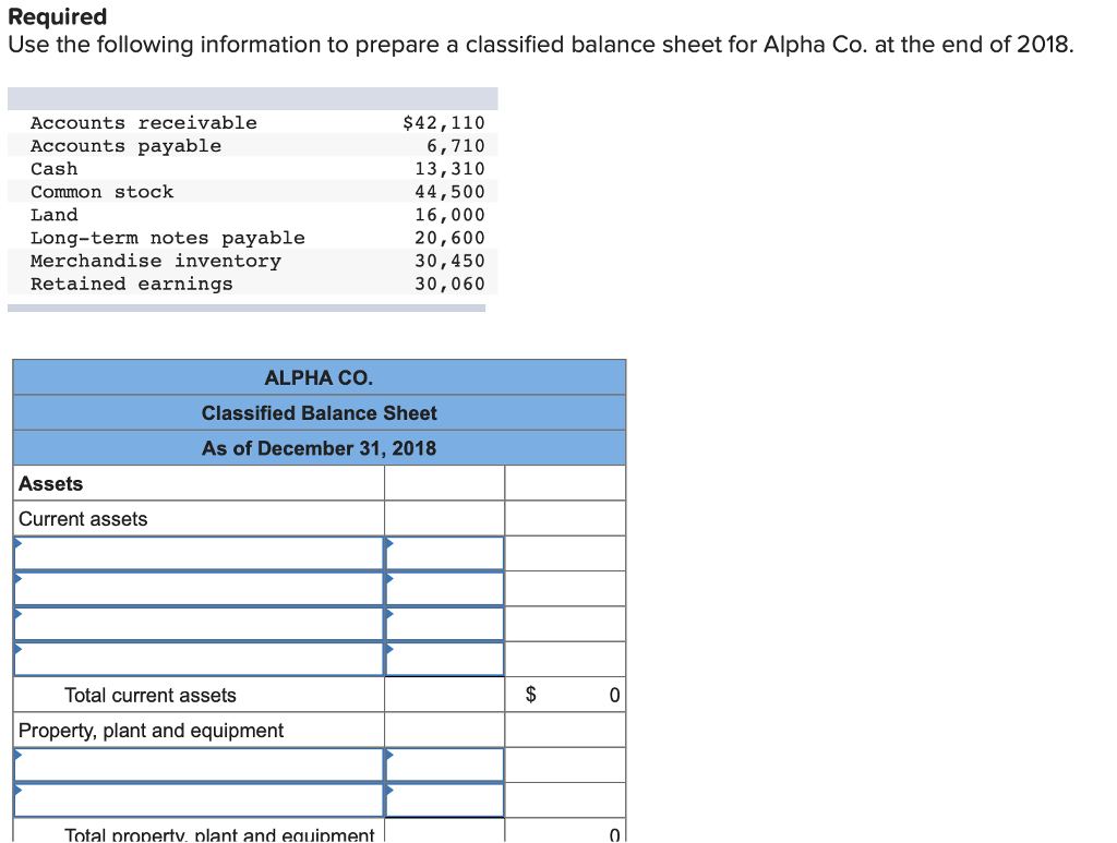 Solved Required Use the following information to prepare a | Chegg.com