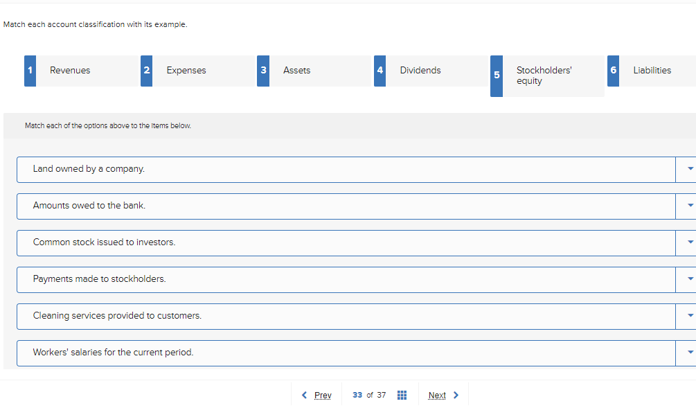 solved-match-each-account-classification-with-its-example-1-chegg