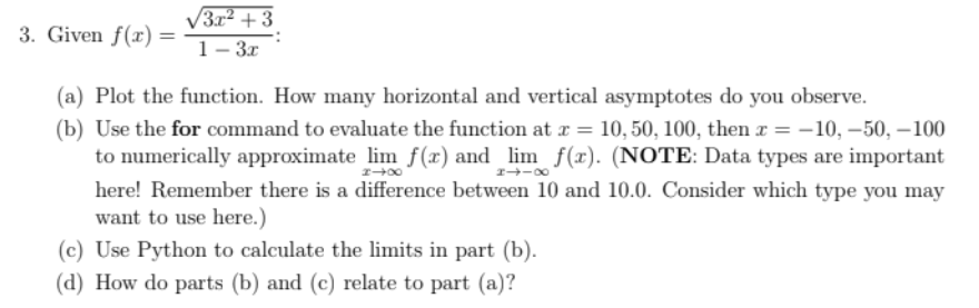 solved-3-given-f-x-1-3x3x2-3-a-plot-the-function-how-chegg