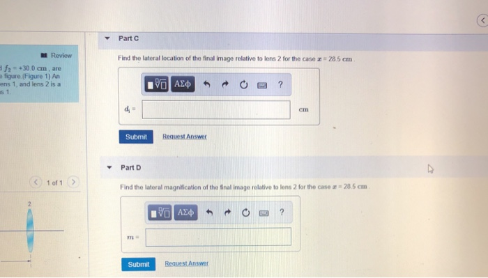 Solved Part Afind the lateral location of the final image | Chegg.com
