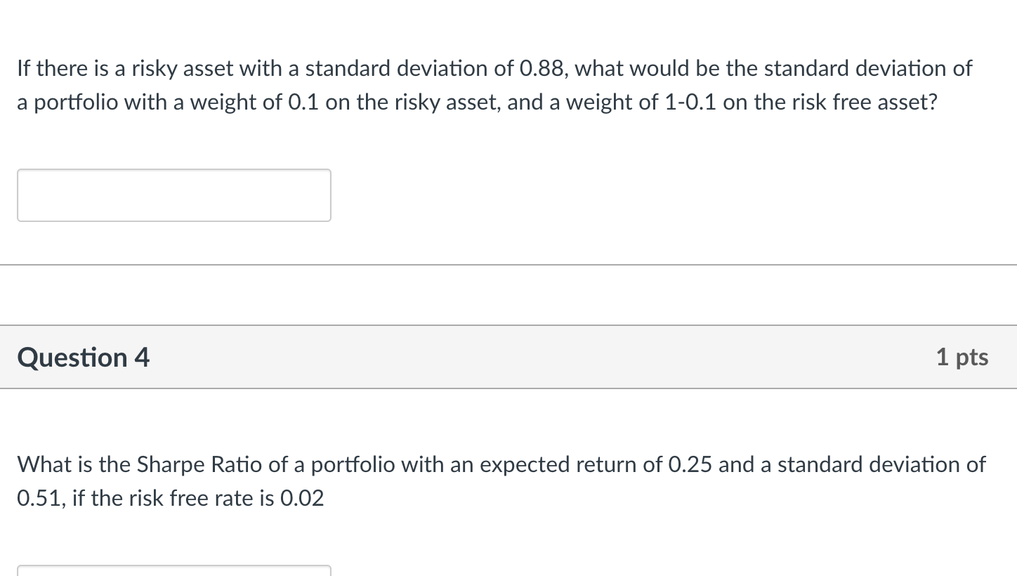 Solved If there is a risky asset with a standard deviation | Chegg.com