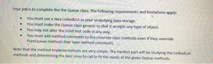 Solved Linked List Queue Introduction A queue is an ADT that | Chegg.com