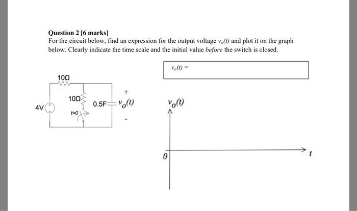 Solved Question 1 [8 marks] For the circuit below a) [6 | Chegg.com