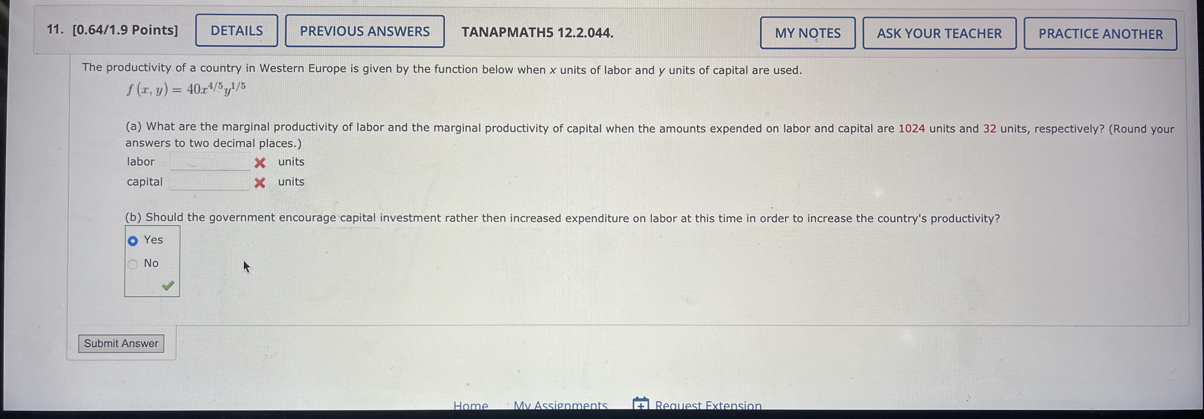 Solved The Productivity Of A Country In Western Europe Is | Chegg.com