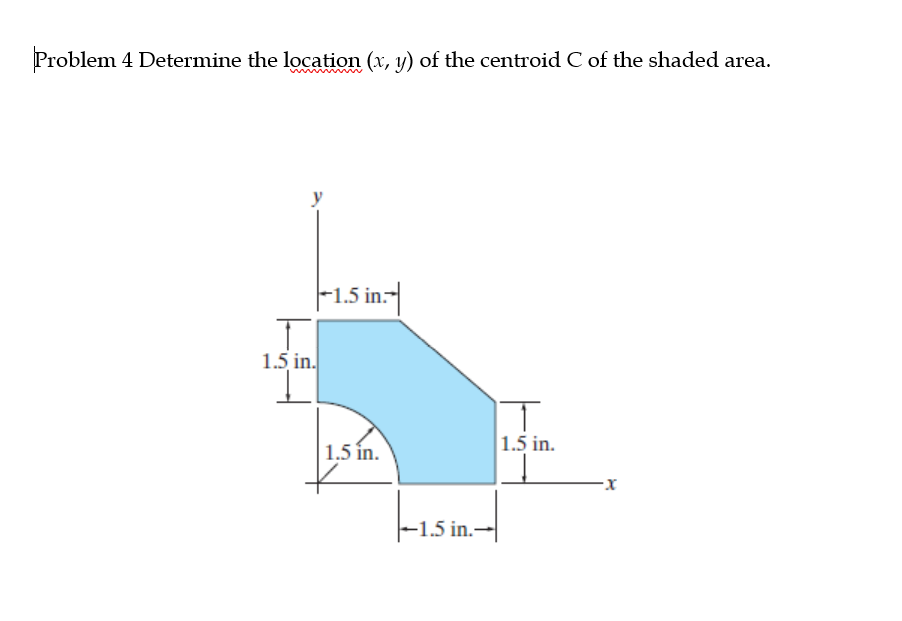 Solved Problem 4 Determine the location (x, y) of the | Chegg.com