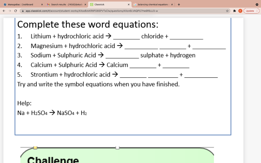 Solved ManageBac Dashboard х M Search results