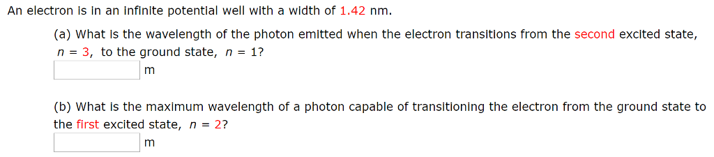 Solved An electron is in an infinite potential well with a | Chegg.com