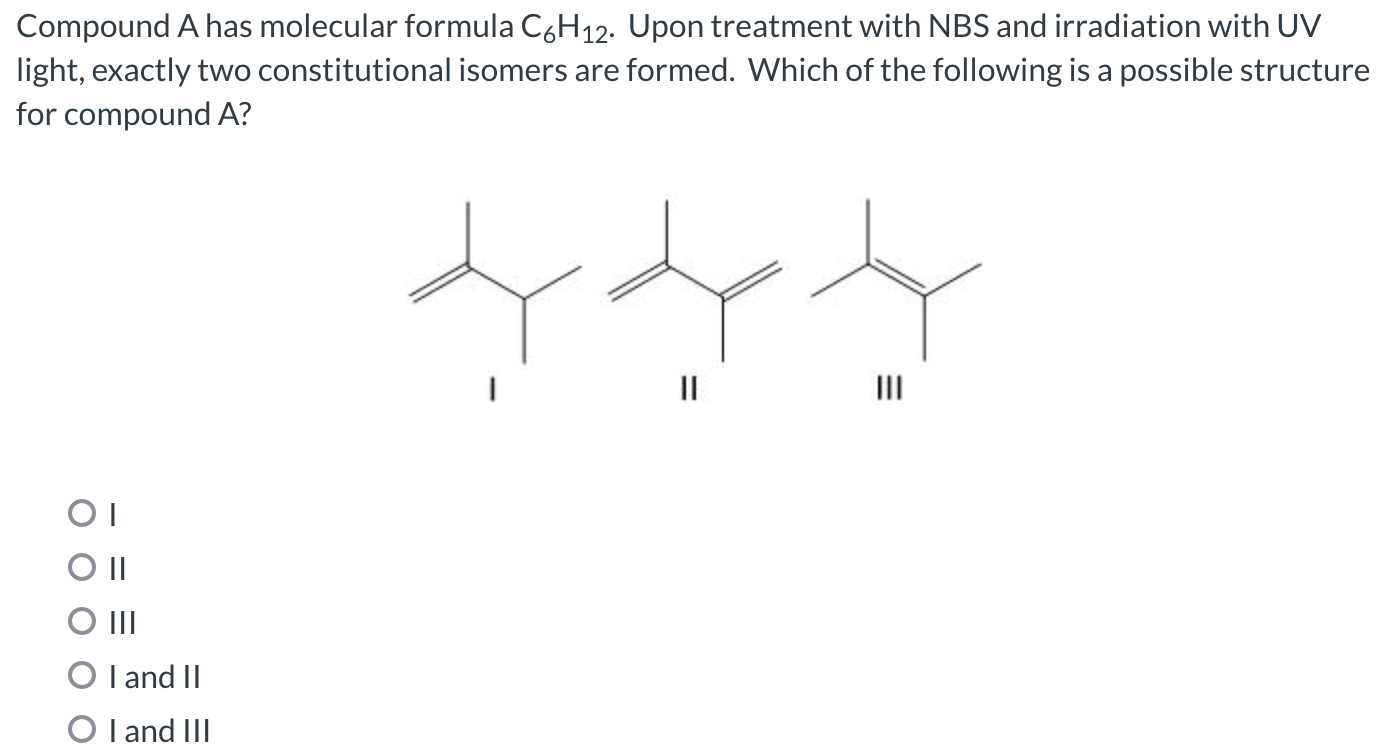 Solved Compound A has molecular formula C6H12. Upon