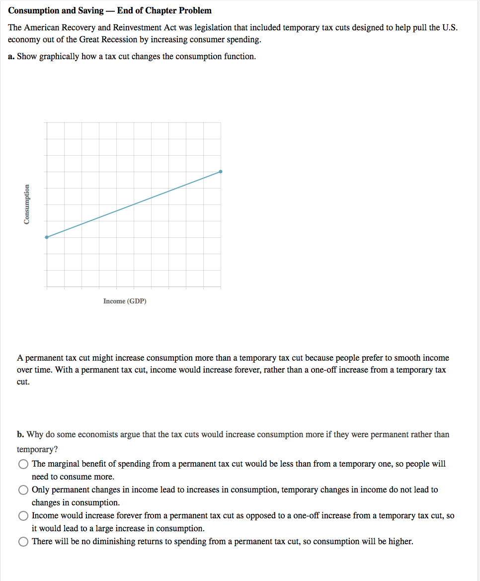 Solved Consumption and Saving - End of Chapter Problem The | Chegg.com