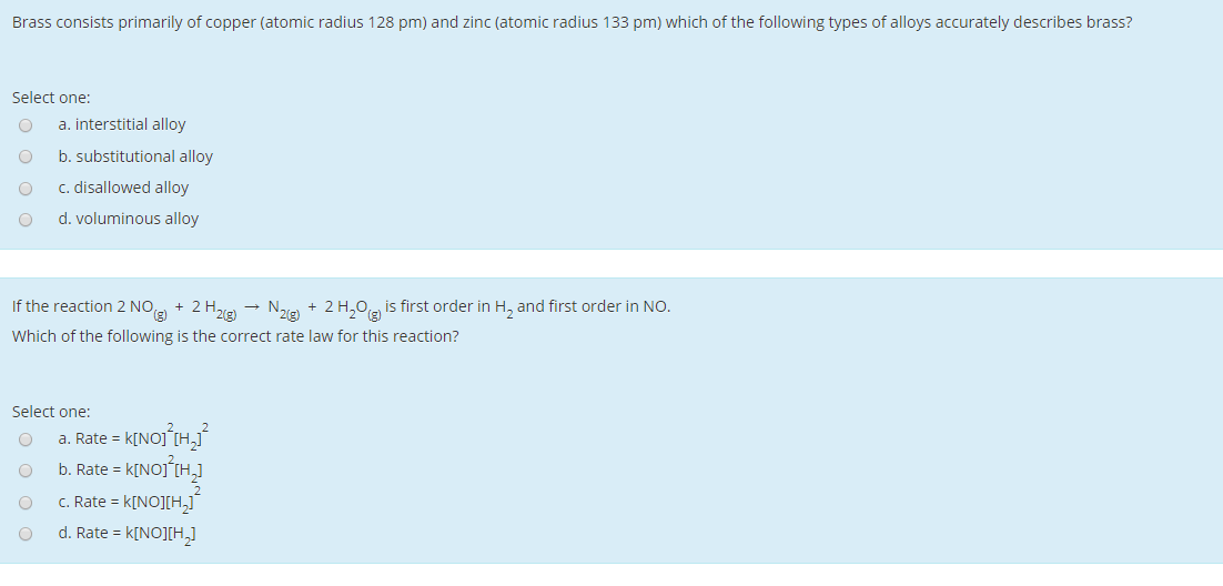 Solved Brass consists primarily of copper (atomic radius 128
