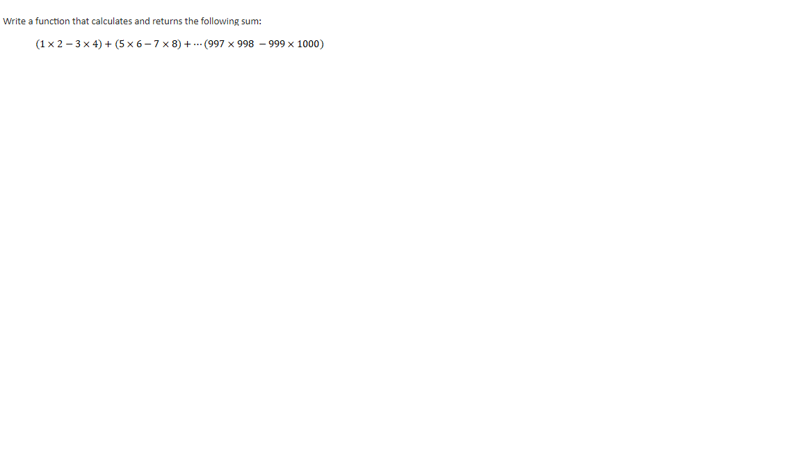Solved Write a function that calculates and returns the | Chegg.com