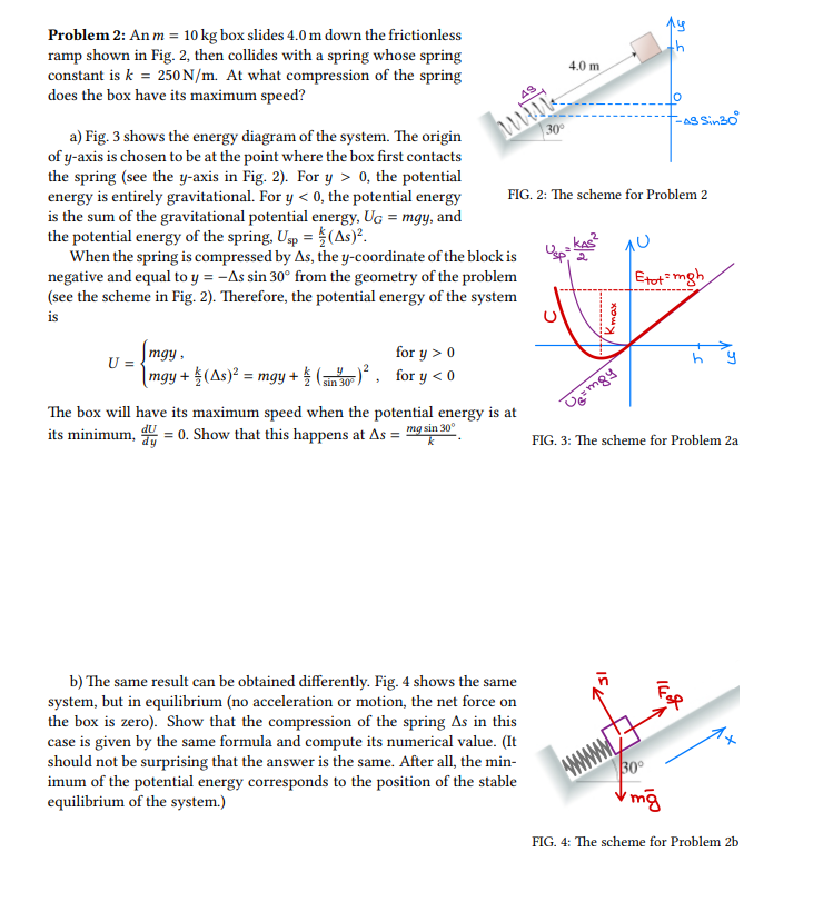 solved-problem-2-an-m-10-kg-box-slides-4-0-m-down-the-chegg