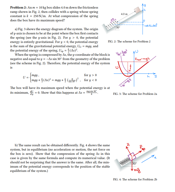 Solved Problem 2: An M=10 Kg Box Slides 4.0 M Down The | Chegg.com