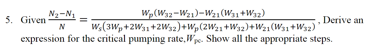 Solved venNN2−N1=Ws(3Wp+2W31+2W32)+Wp(2W21+W32)+W21(W31+W32) | Chegg.com