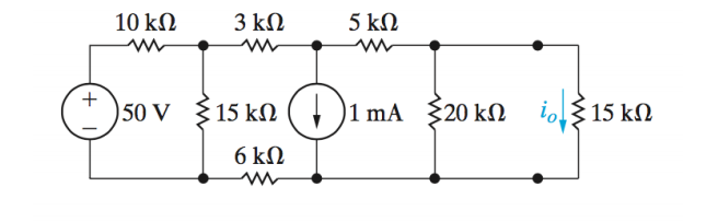 Solved a) Find the current i0 in the circuit in the | Chegg.com