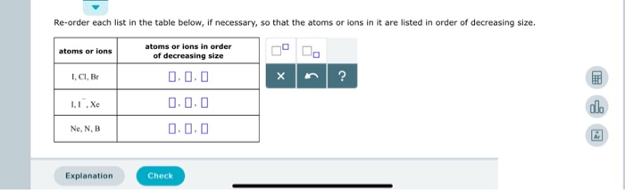 Solved Re-order each list in the table below, if necessary, | Chegg.com