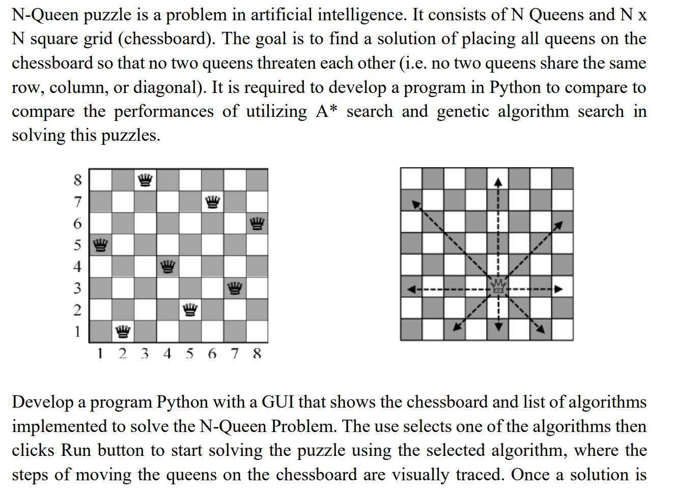 The eight queens puzzle in Python