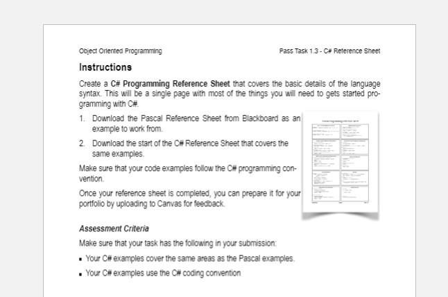Solved Object Oriented Programming Pass Task 12: C# | Chegg.com