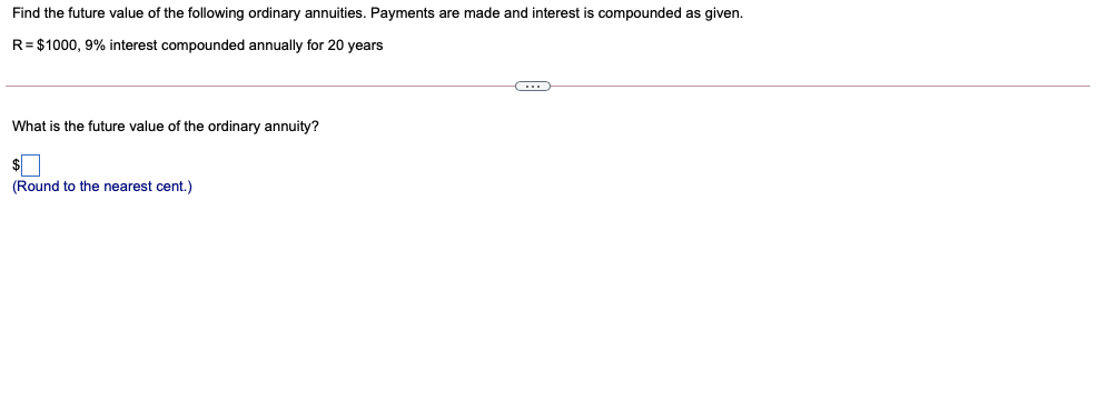 Solved Find The Future Value Of The Following Ordinary | Chegg.com