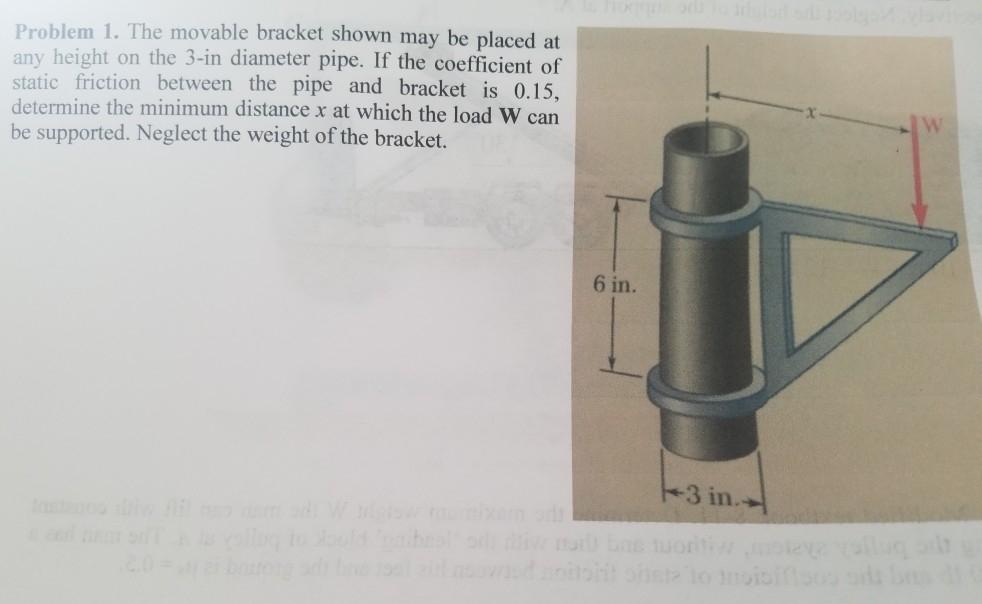 Solved Problem 1. The movable bracket shown may be placed at