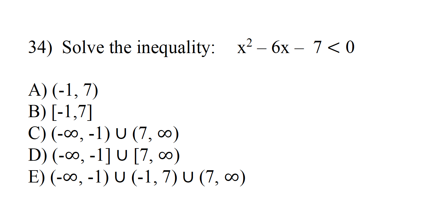 solved-34-solve-the-inequality-x2-6x-7