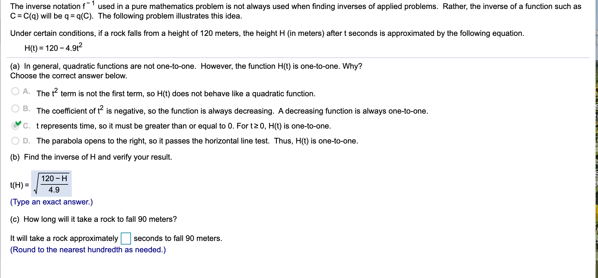 Solved The inverse notation f- used in a pure mathematics | Chegg.com