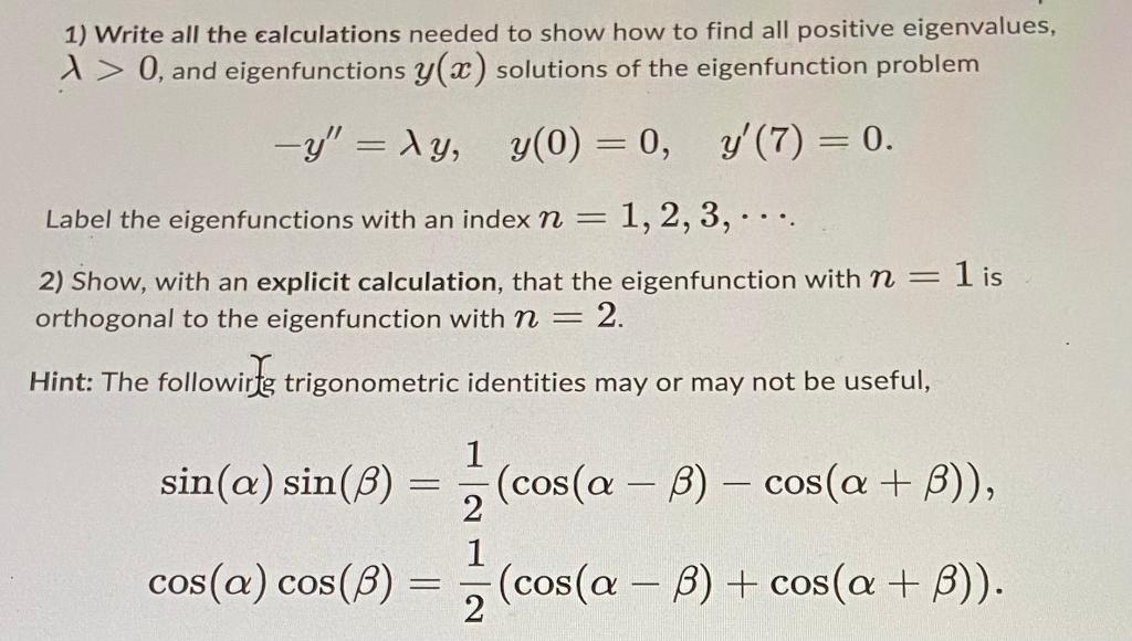 Solved 1) Write all the ealculations needed to show how to | Chegg.com