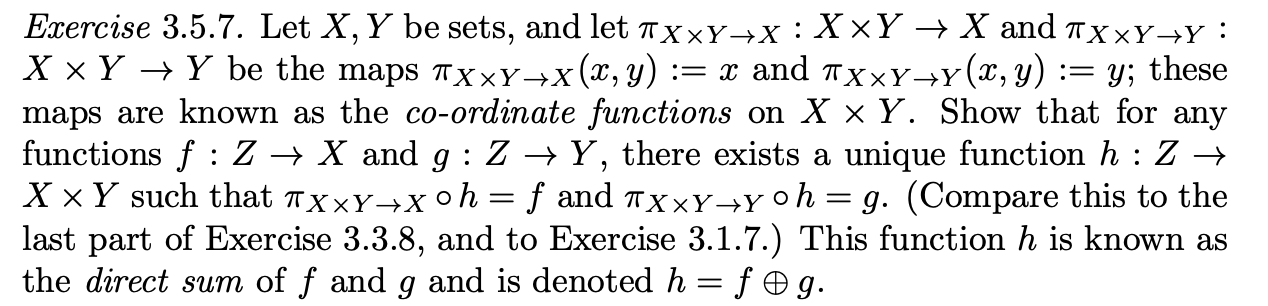 Solved Exercise 3.5.7. Let X, Y Be Sets, And Let πx×Y→x : | Chegg.com