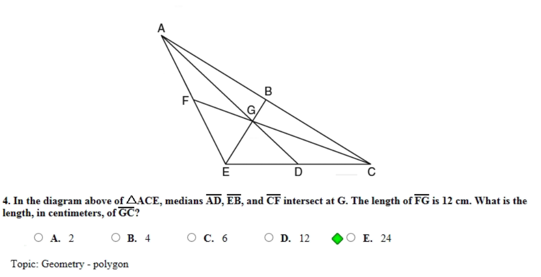 Solved A B G E D с cm. What is the 4. In the diagram above | Chegg.com