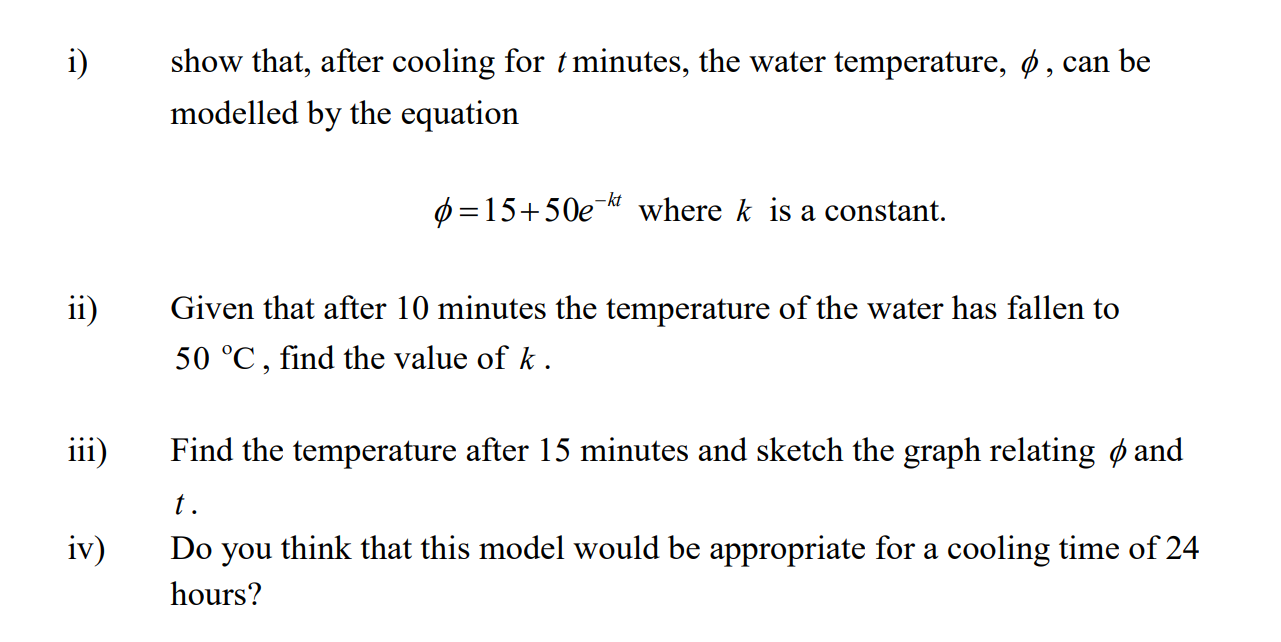 Solved 5. The rate of decrease of the temperature of a | Chegg.com