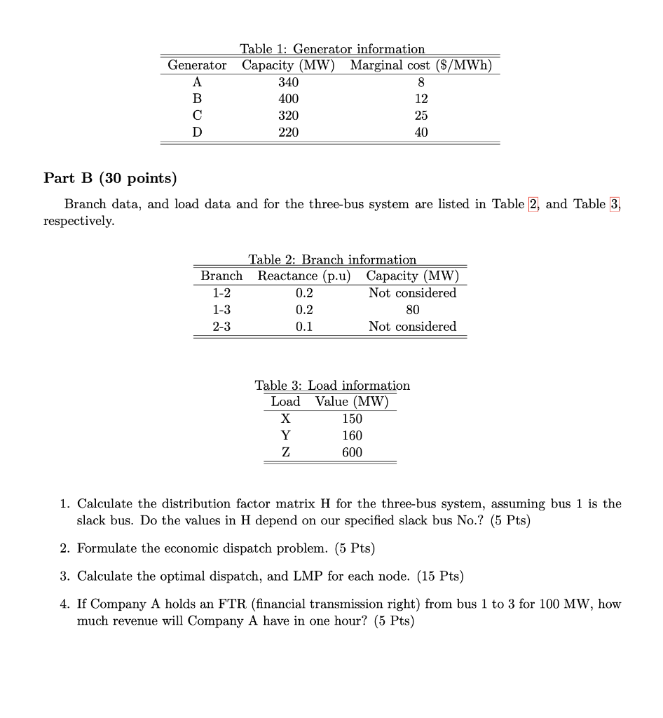 Problem 3 (40 Points) Consider the 3-bus system shown | Chegg.com