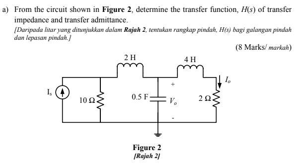 Solved A) From The Circuit Shown In Figure 2, Determine The | Chegg.com